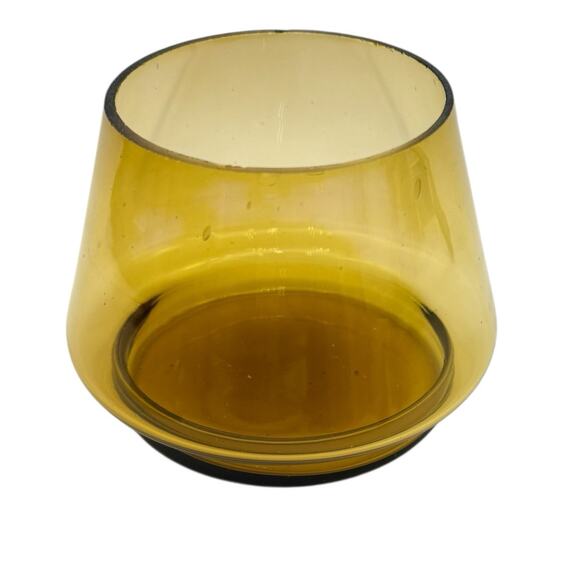 Vintage Amber Glass Apothecary Jar Candy Dish With Lid READ - Picture 9 of 10